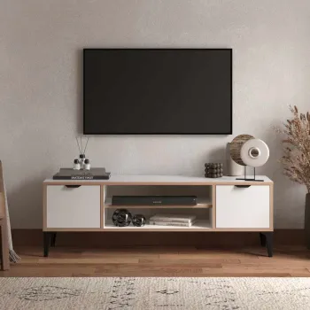 Comoda TV, Hanah Home, Arden, 140x46x35 cm, Alb imagine