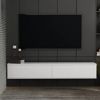 Comoda TV, Hanah Home, Aris, 120x25.8x29.6 cm, PAL , Alb imagine