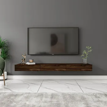 Comoda TV, Hanah Home, Avalon, 140x16.6x31.8 cm, PAL, Maro imagine