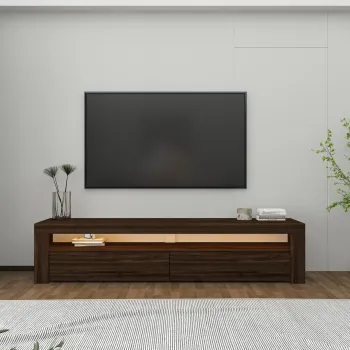 Comoda TV, Hanah Home, Bati, 150x46.8x36.8 cm, PAL, Maro imagine