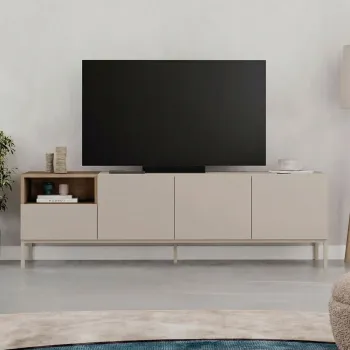 Comoda TV, Hanah Home, Cailin 180, 180x55x41.8 cm, PAL, Santstone / Stejar Sepet imagine