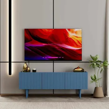Comoda TV, Hanah Home, Capella 120, 120x50x29 cm, MDF LAMINAT, Albastru imagine
