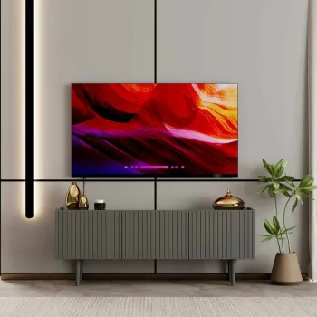 Comoda TV, Hanah Home, Capella 140, 140x50x29 cm, MDF LAMINAT, Gri imagine