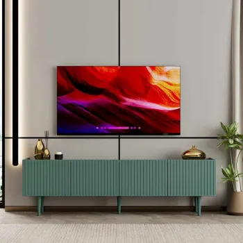 Comoda TV, Hanah Home, Capella 160, 160x50x29 cm, MDF LAMINAT, Verde imagine