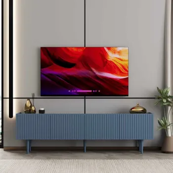 Comoda TV, Hanah Home, Capella 180, 180x50x29 cm, MDF LAMINAT, Albastru imagine