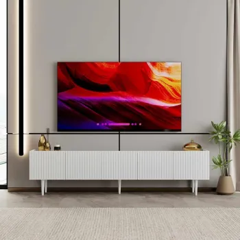 Comoda TV, Hanah Home, Capella 200, 200x50x29 cm, MDF LAMINAT, Alb imagine