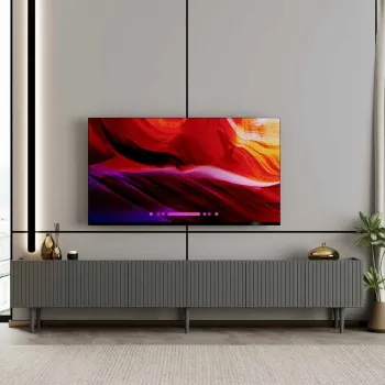 Comoda TV, Hanah Home, Capella 240, 240x50x29 cm, MDF LAMINAT, Gri imagine