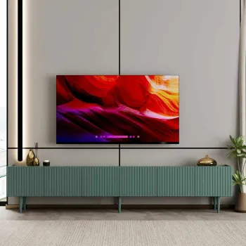 Comoda TV, Hanah Home, Capella 240, 240x50x29 cm, MDF LAMINAT, Verde imagine
