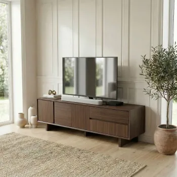 Comoda TV, Hanah Home, Carpi, 180x55x45 cm, PAL, Nuc Milano imagine