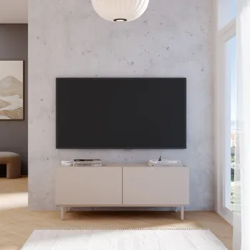 Comoda TV, Hanah Home, Coast, 120x47.3x36.8 cm, PAL, Nisip imagine