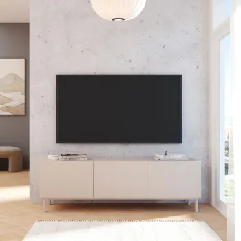 Comoda TV, Hanah Home, Coast, 150x47.3x36.8 cm, PAL, Nisip imagine
