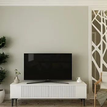 Comoda TV, Hanah Home, Corsa 120, 120x40.5x32 cm, Alb imagine