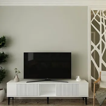 Comoda TV, Hanah Home, Corsa 150, 150x40.5x32 cm, Alb imagine