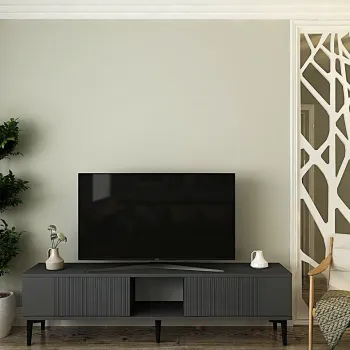 Comoda TV, Hanah Home, Corsa 150, 150x40.5x32 cm, Antracit imagine