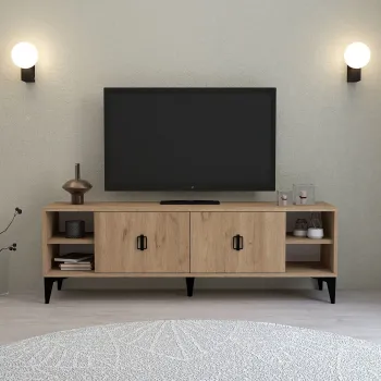 Comoda TV, Hanah Home, Deren 3507, 150x47x35 cm, PAL, Maro imagine