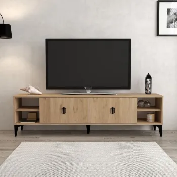 Comoda TV, Hanah Home, Deren 3807, 150x47x35 cm, PAL, Maro imagine