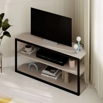 Comoda TV, Hanah Home, Echo, 98x45x37 cm, PAL, Mocha imagine