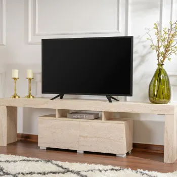 Comoda TV, Hanah Home, Enclave, Travertin imagine