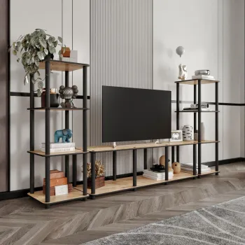 Comoda TV, Hanah Home, Grand, 188x106x34 cm, MDF , Stejar imagine