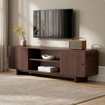 Comoda TV, Hanah Home, Mirel, 180x52x34 cm, PAL, Maro imagine