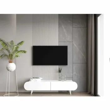 Comoda TV, Hanah Home, Regulus 160, 160x49x30 cm, MDF LAMINAT, Alb imagine