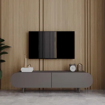 Comoda TV, Hanah Home, Regulus 160, 160x49x30 cm, MDF LAMINAT, Gri imagine