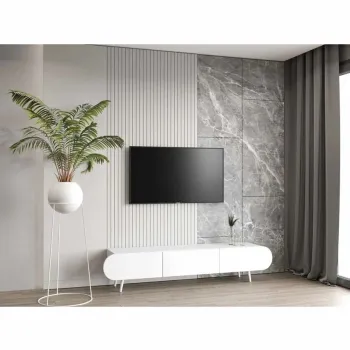 Comoda TV, Hanah Home, Regulus 200, 200x49x30 cm, MDF LAMINAT, Alb imagine