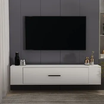 Comoda TV, Hanah Home, Restos, 120x33.2x26.4 cm, PAL , Alb imagine