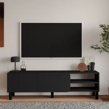 Comoda TV, Hanah Home, River, 150x48.2x31.4 cm, PAL, Antracit imagine