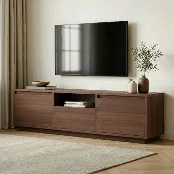 Comoda TV, Hanah Home, Sentinel, 160x42x30 cm, PAL, Nuc Milano imagine