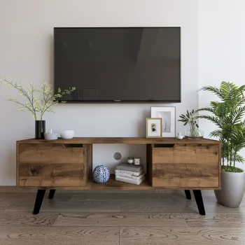 Comoda TV, Hanah Home, Siena, 139.7x53x53 cm, PAL, Maro imagine