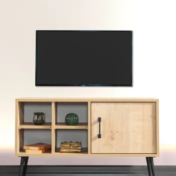 Comoda TV, Hanah Home, Sile 3108, 100x60x35 cm, PAL, Maro imagine