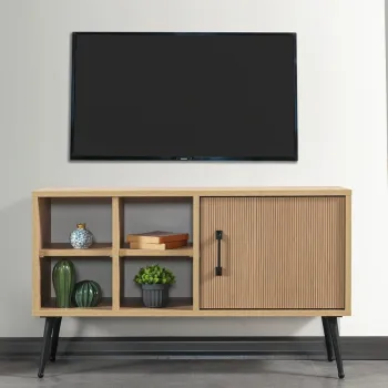 Comoda TV, Hanah Home, Sile 3110, 100x60x35 cm, PAL, Maro imagine