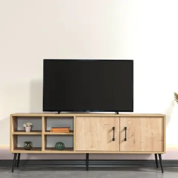 Comoda TV, Hanah Home, Sile 3608, 160x60x35 cm, PAL, Maro imagine