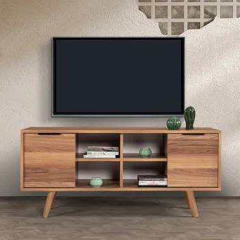 Comoda TV, Hanah Home, Sina 3320, 130x59x35 cm, PAL, Maro imagine