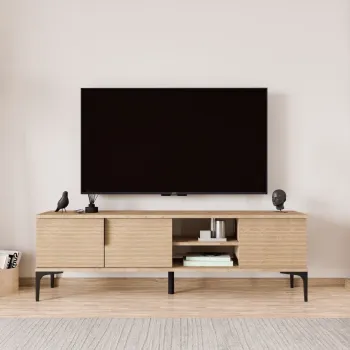 Comoda TV, Hanah Home, Tarz, 180x49x33 cm, Stejar imagine