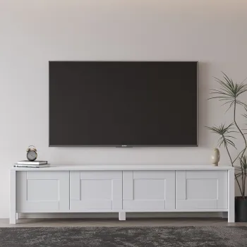 Comoda TV, Hanah Home, Vachel, 160x45x35 cm, PAL, Alb imagine