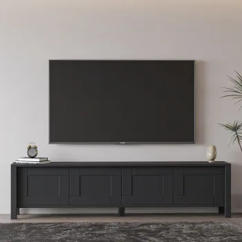 Comoda TV, Hanah Home, Vachel, 160x45x35 cm, PAL, Antracit imagine