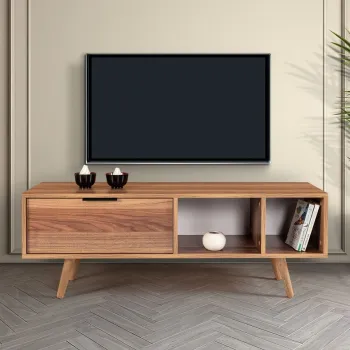 Comoda TV, Hanah Home, Venus 3343, 130x46x35 cm, PAL, Maro imagine