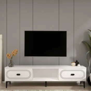 Comoda TV, Hanah Home, Weny, 150x40.6x29.6 cm, PAL , Alb imagine