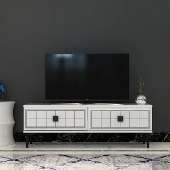 Comoda TV, Hanah Home, Yuka 120, 120x41x29.6 cm, PAL , Alb imagine