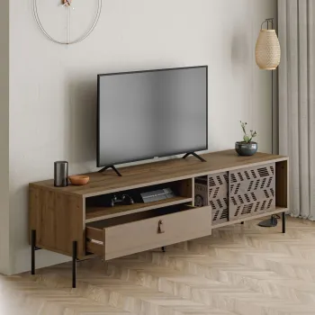 Comoda TV, Homitis, Dionysos, 170x48 cm, PAL, Maro imagine