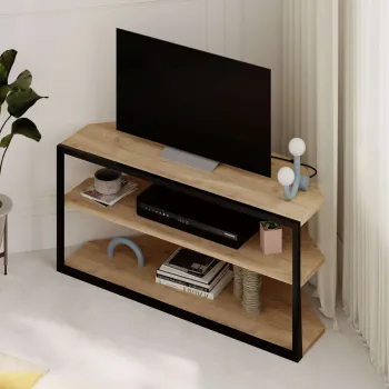 Comoda TV, Homitis, Echo, 98x45x37 cm, PAL, Maro imagine