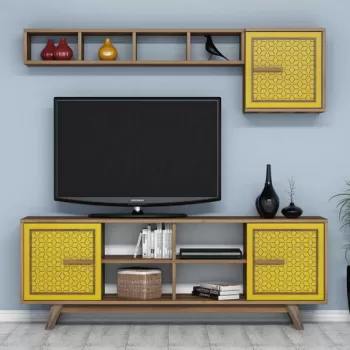 Comoda TV, Hommy Craft, Ayla, Nuc / Galben imagine