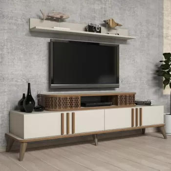 Comoda TV, Hommy Craft, Eyl?l, 120x11.8x16 cm, Crema imagine