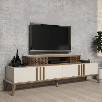 Comoda TV, Hommy Craft, Eylul, 168x39x51 cm, PAL, Crem imagine