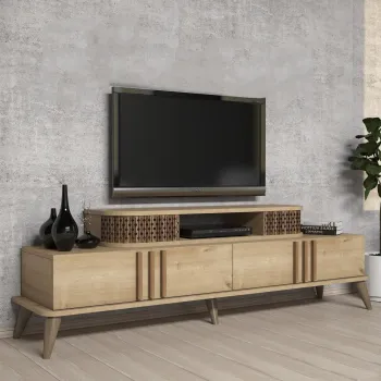 Comoda TV, Hommy Craft, Eylul, 168x39x51 cm, PAL, Stejar imagine