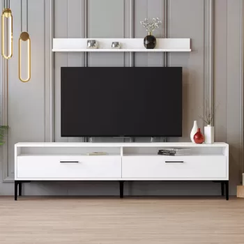 Comoda TV, Hommy Craft, Istanbul, 180x47x35 cm, Alb imagine