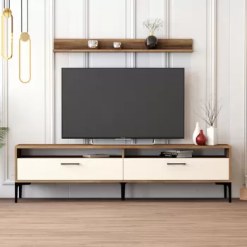 Comoda TV, Hommy Craft, Istanbul, 180x47x35 cm, Nuca / Crema imagine