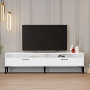 Comoda TV, Hommy Craft, Istanbul 2, 180x35x47 cm, PAL, Alb imagine